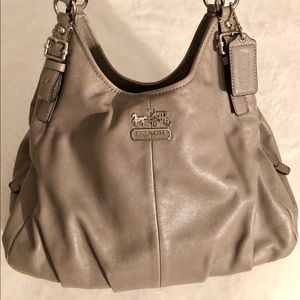 Coach Purse Elephant Gray Leather